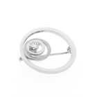 Image 5 of White gold brooch with diamonds | 0.20 ct.