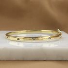 Image 7 of Gold slave bracelet with diamonds; Size S/M