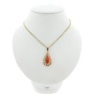 Image 8 of Antique gold pendant with blood coral