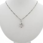 Image 3 of 18 carat white gold maple leaf pendant