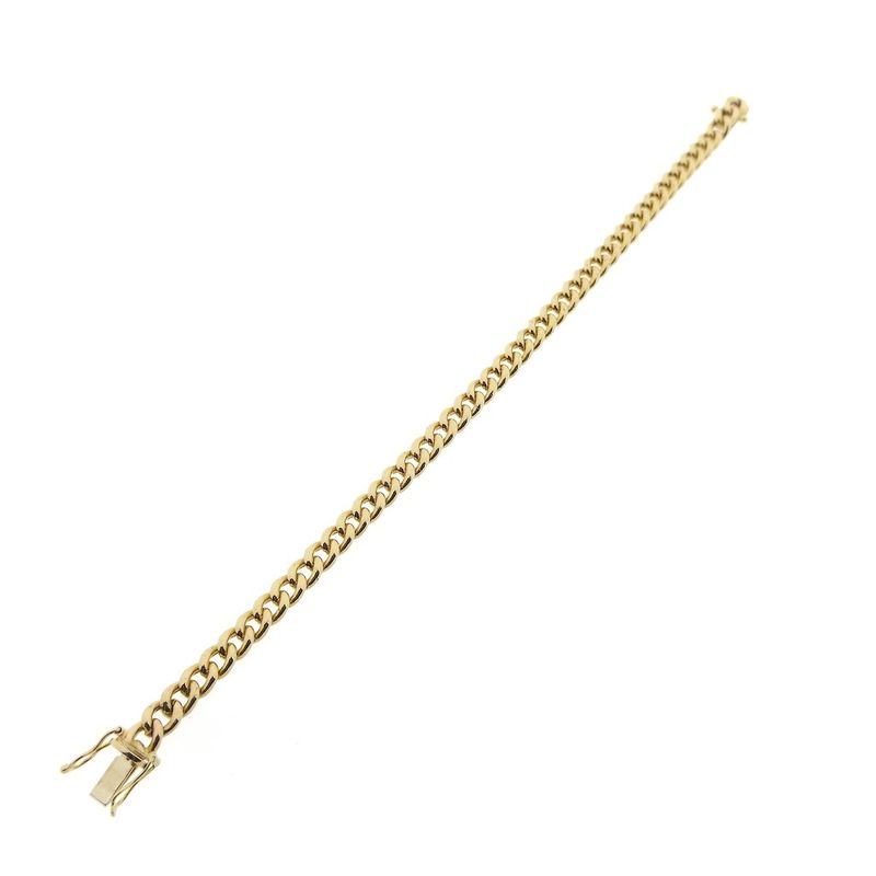 Image 7 of Gold gourmet link bracelet | 17 cm