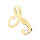 Image 7 of Gold letter brooch; letter S