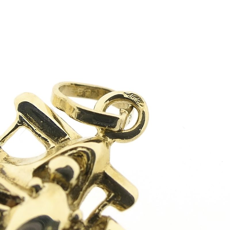 Image 7 of Gold pendant of a Formula 1 racing car