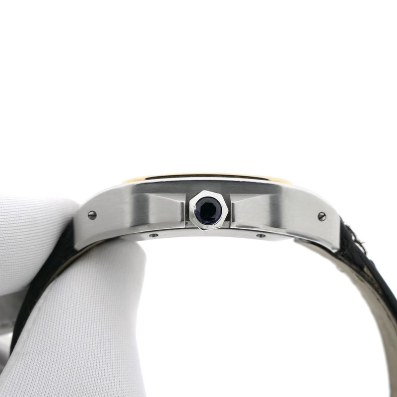 Image 4 of Cartier Santos 100 'Medium' Automatic 2878; 18k rose gold/steel watch