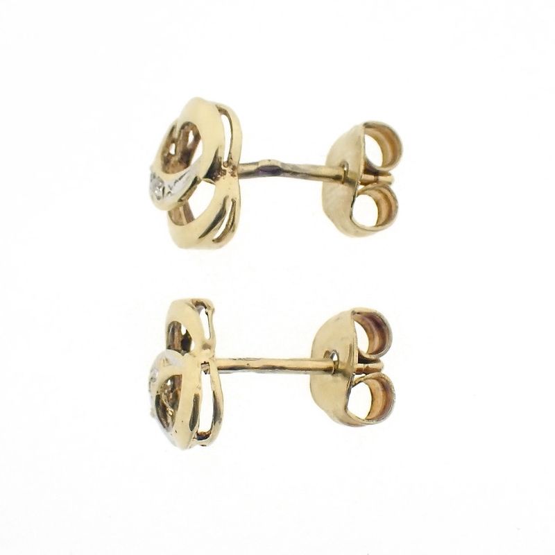 Image 3 of Gold stud earrings with diamonds | 0.02 ct.