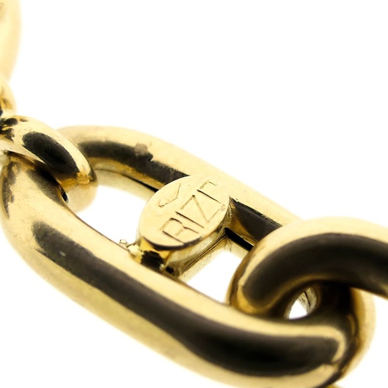 Image 6 of Two-tone gold anchor link bracelet; RIZIT