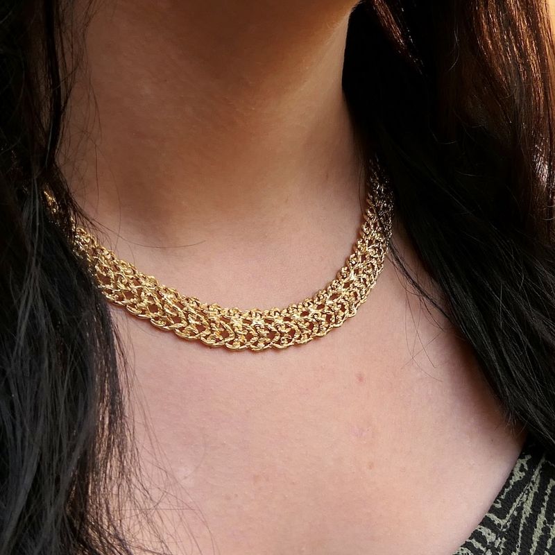 Image 9 of Golden fantasy link necklace