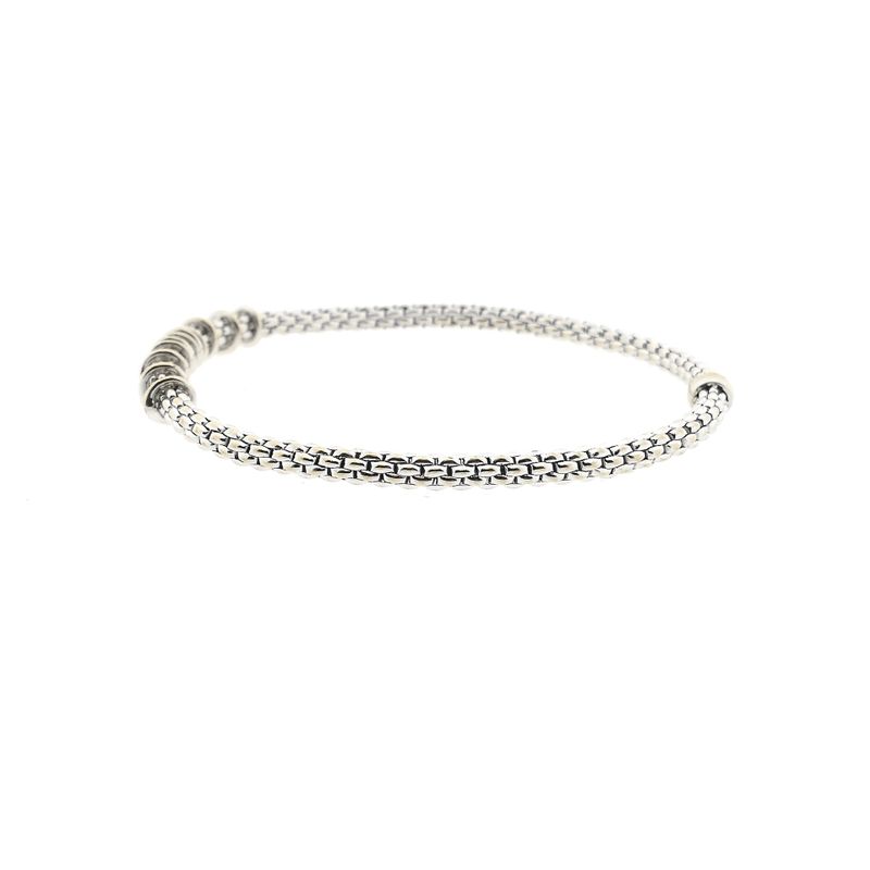 Image 10 of Fope White Gold Bracelet with Diamond; 0.15 ct; 18K; Size S