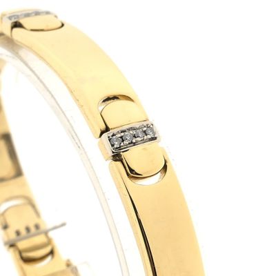 Image 2 of Gold bar bracelet with diamond; 0.48 ct.