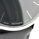 Image 4 of Movado Ulta Slim; Steel men's designer watch with gray dial; 0607086