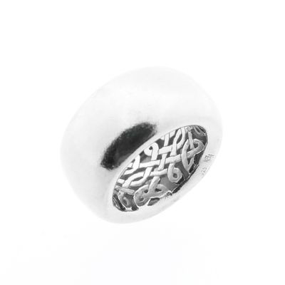 Image 1 of Wide silver ring