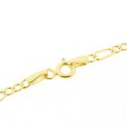 Afbeelding 3 van Gouden Figaroschakel kinderarmband met graveerplaatje | 13 – 16 cm