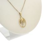 Image 8 of Gold tulip pendant with white opal