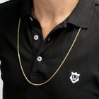 Image 8 of Gold square king link necklace | 80 cm