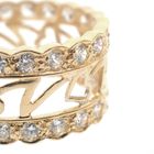 Image 6 of 21 carat gold wide ring set with zirconia