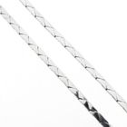 Image 3 of White gold necklace with fixed pendant of sapphires and diamonds; 0.14 ct.