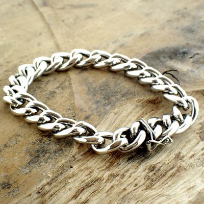 Image 2 of Silver gourmet link bracelet | 20.5 cm