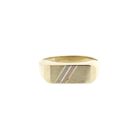 Image 3 of Tricolor gold men's signet ring.