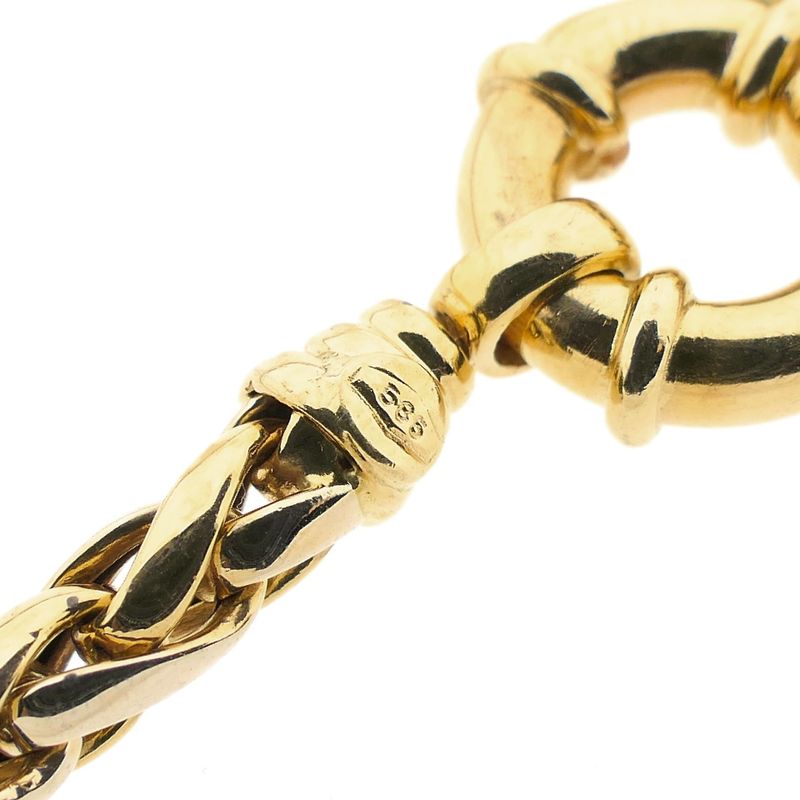 Image 6 of Bicolor Gold Fox Tail Link Necklace