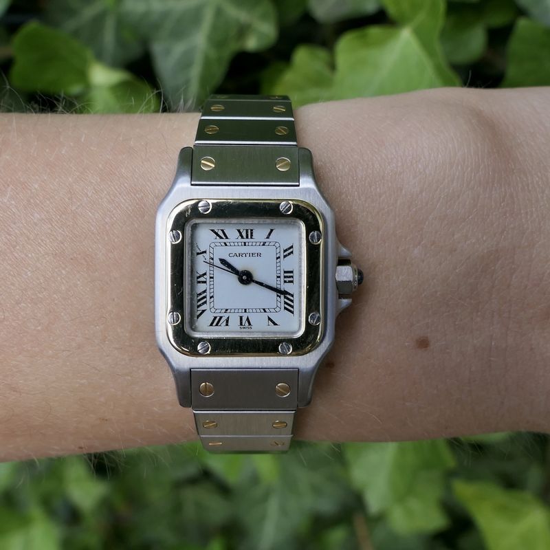 Image 16 of Cartier Santos 'Small' Automatic 0902; Vintage dames horloge