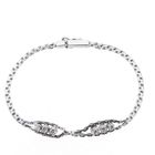 Image 8 of White gold fantasy link bracelet with 0.30 ct. diamonds | 17 cm