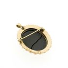 Image 4 of Two-tone gold brooch/pendant with enamel