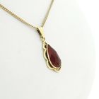 Image 4 of Vintage gold pendant with carnelian