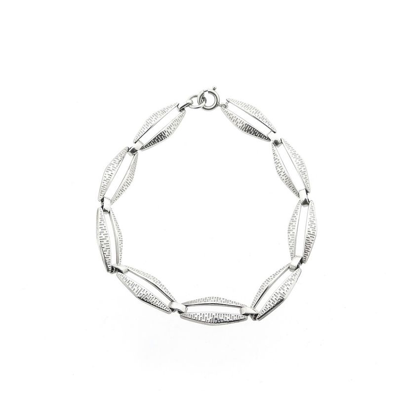 Image 3 of Silver link bracelet with fantasy pattern | 19.5 cm