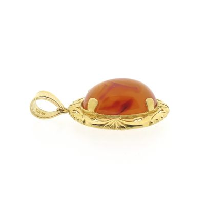 Gold pendant with carnelian Image 2 of Gold pendant with carnelian