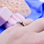 Image 8 of White gold solitaire ring with diamond; 0.18 ct.