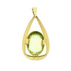 Image 3 of Gold pendant with synthetic gemstone from the 60s