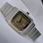 Image 7 of Cartier Santos Galbee 1566; Gold/steel unisex watch