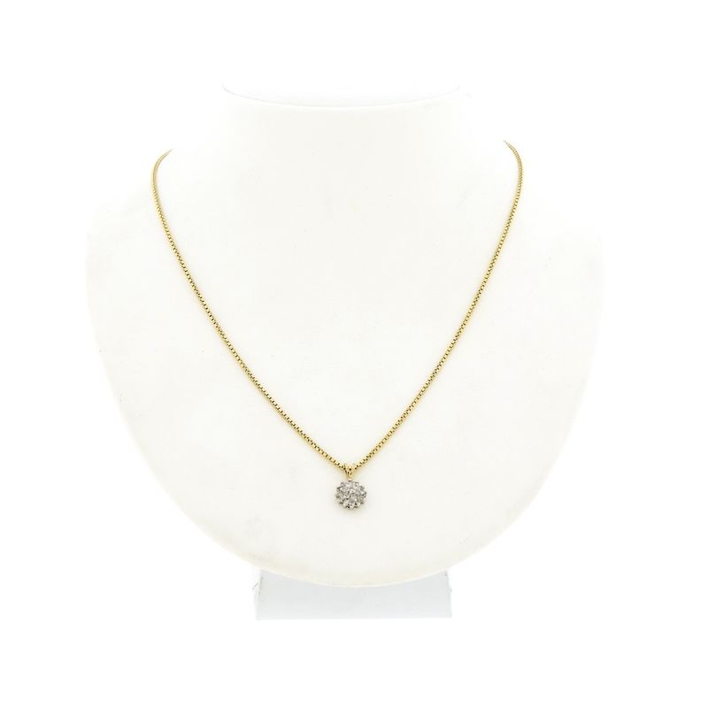 Image 7 of Two-tone gold pendant with diamonds | 0.19 ct.