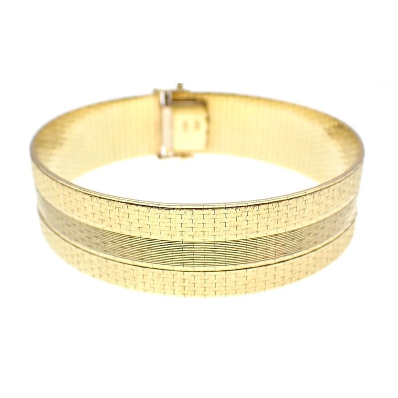 Image 1 of Exclusive vintage wide gold bracelet | 19 cm