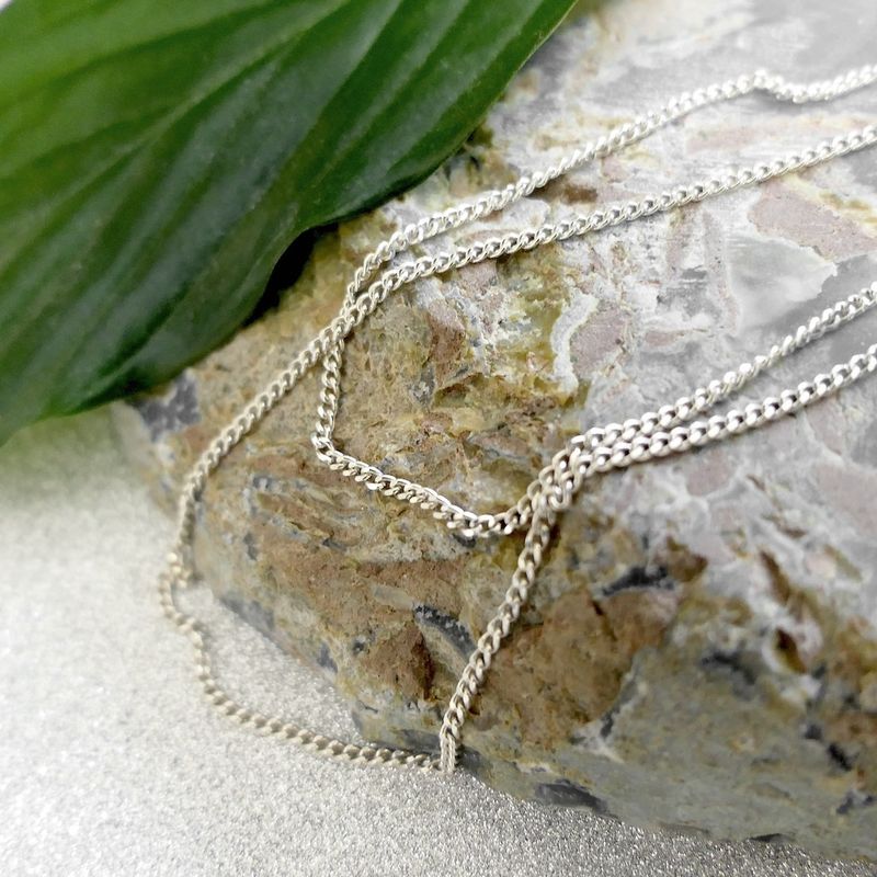 Image 11 of Silver basic gourmet link chain; 39 cm