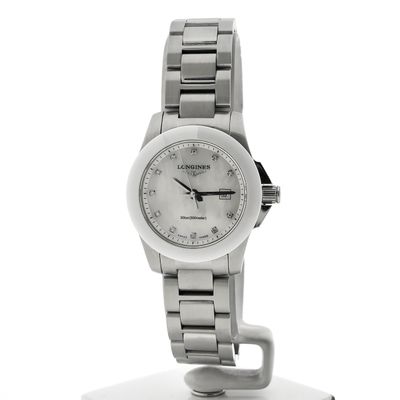 Image 1 of Longines Conquest Mother of Pearl & Diamonds L3.257.4.87.6; Ladies watch
