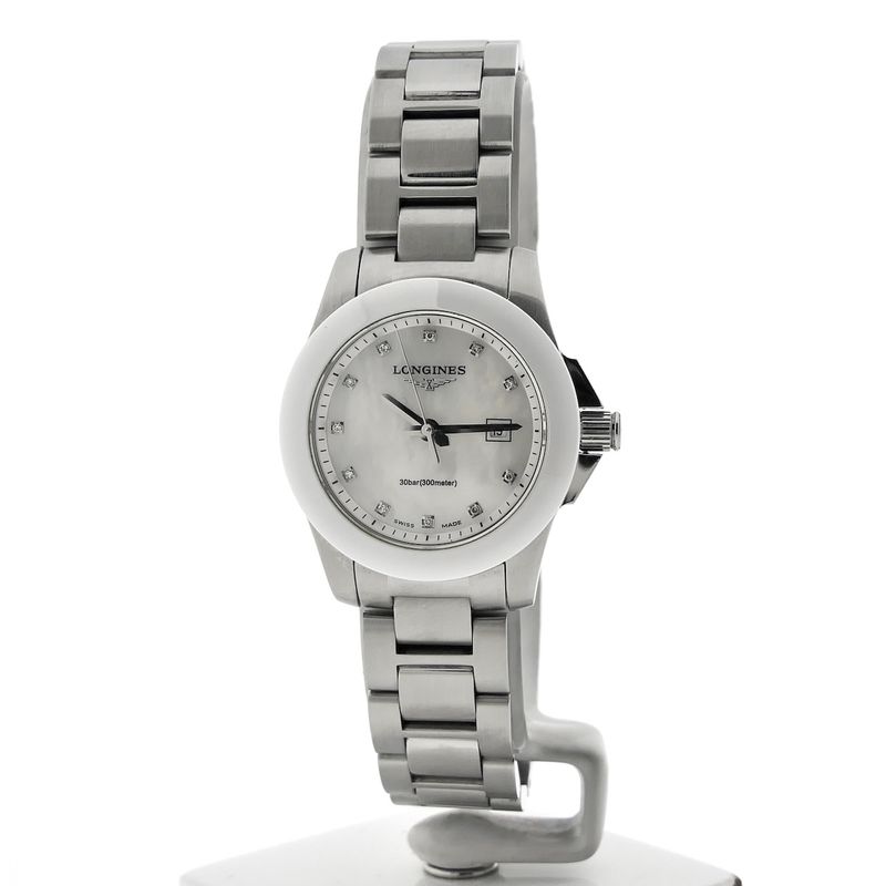 Image 1 of Longines Conquest Mother of Pearl & Diamonds L3.257.4.87.6; Ladies watch