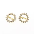 Image 11 of Exclusive gold earrings with diamonds; 2.90 ct.