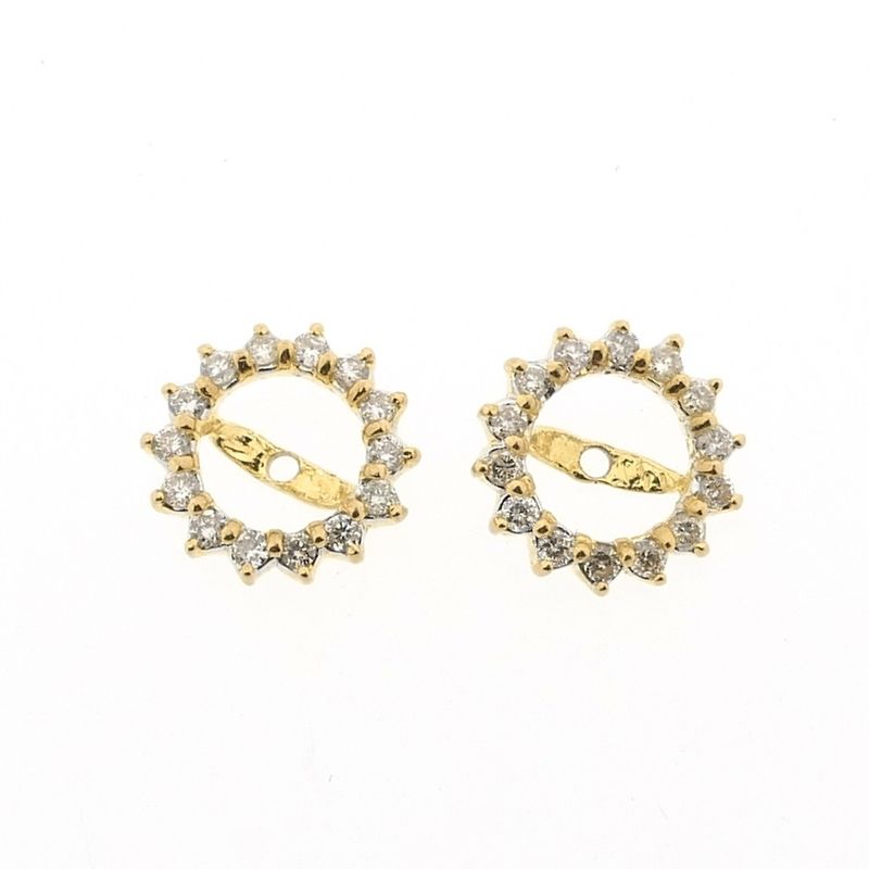 Image 11 of Exclusive gold earrings with diamonds; 2.90 ct.