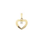 Image 1 of 8K Heart Pendant with Diamond | 0.005 ct.