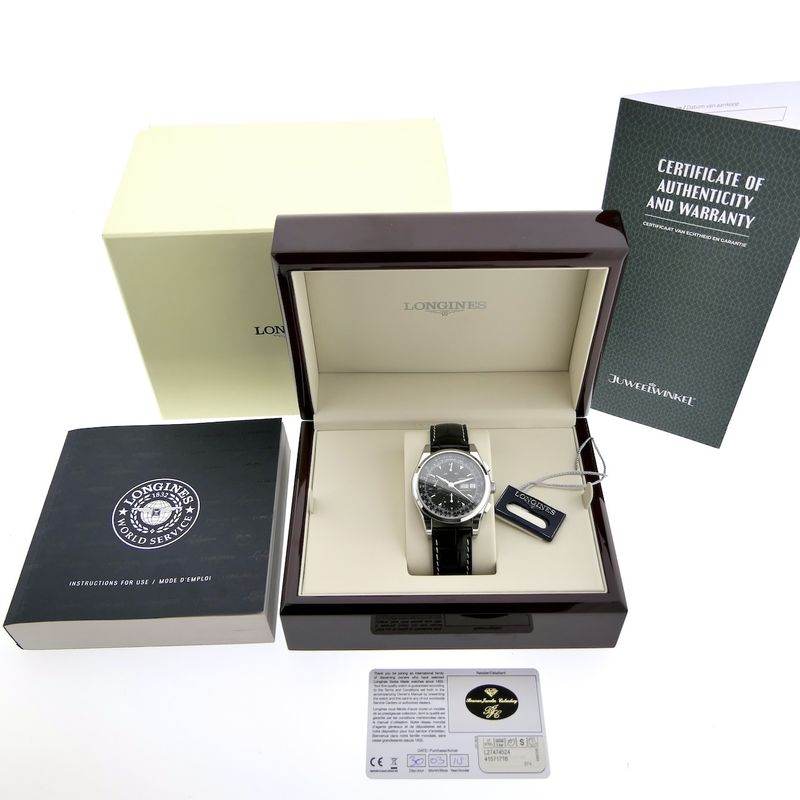 Image 15 of Longines Heritage 1954 Chronograph L2.747.4.52.4; Automatic men's watch