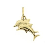 Golden dolphin pendant