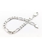 Image 3 of Silver bracelet; Figaro link | 21 cm