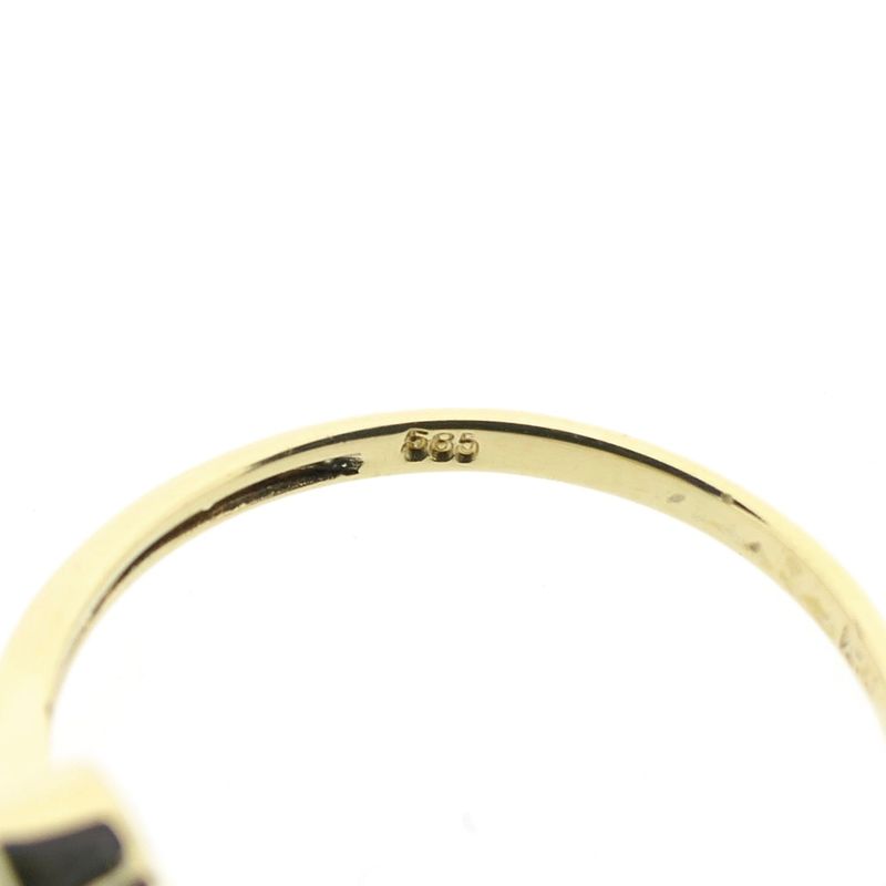Image 8 of Gold ring with diamond; 0.015 ct.