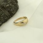 Image 2 of Gold ring with diamond; 0.04 ct.