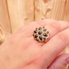 Image 4 of Gold entourage ring with garnet stones | Vintage