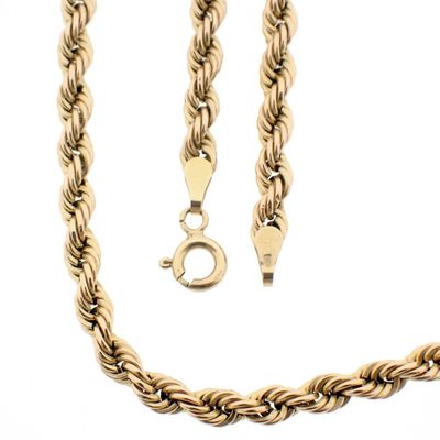 Gold twisted link chain | 46 cm Image 1 of Gold twisted link chain | 46 cm