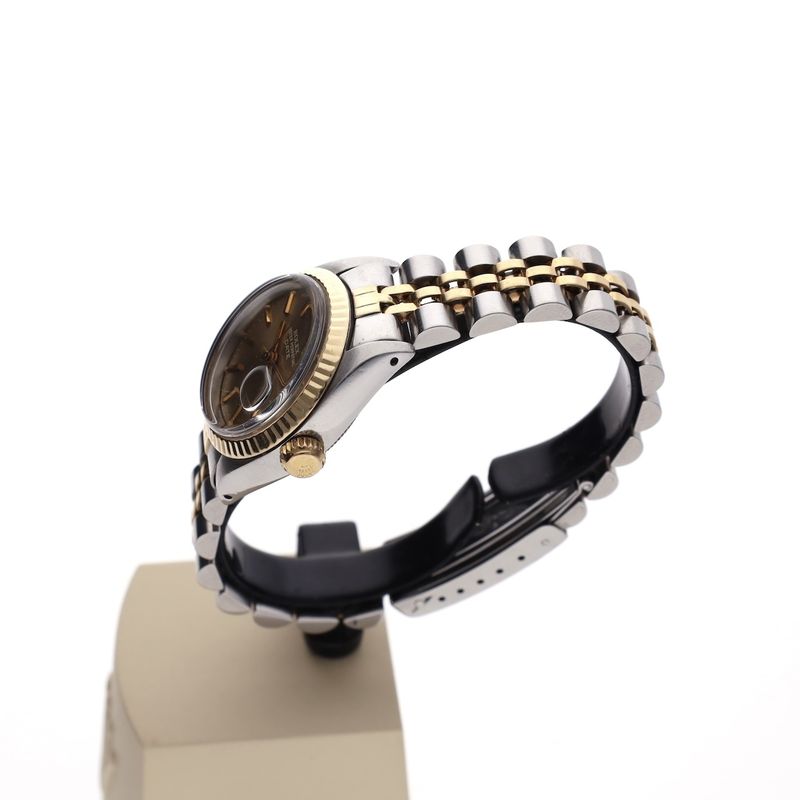 Image 9 of Rolex Oyster Perpetual Date 26mm 6917; Vintage 18k Gold/Steel Women's Watch