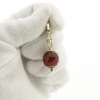 Image 6 of Vintage gold ball pendant with carnelian