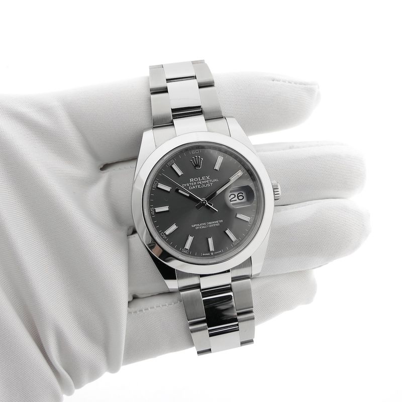 Image 12 of Rolex Datejust 41mm 'Rhodium' 126300; Automatic men's watch